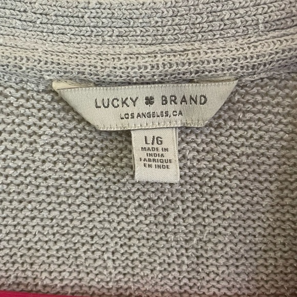Gray Lucky Brand cardigan size Large - Picture 3 of 3